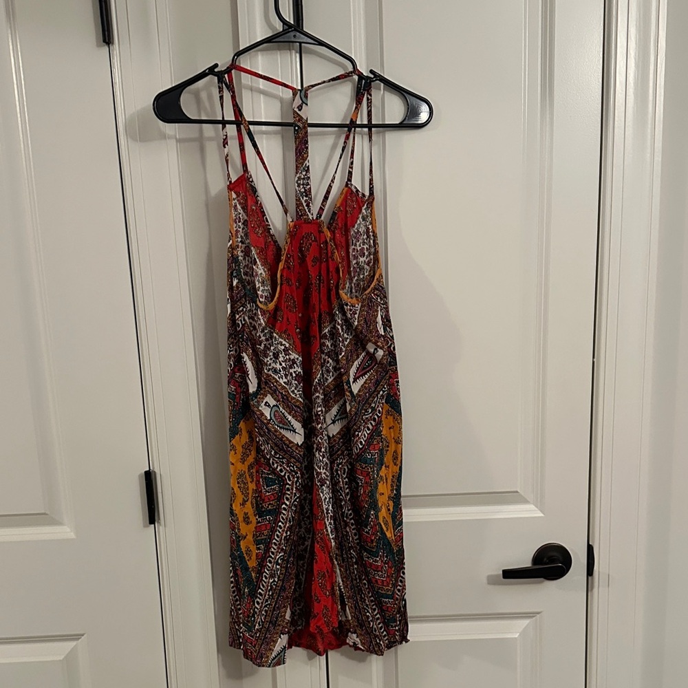 Red Patterned Women's Shirt - Picture 3 of 3